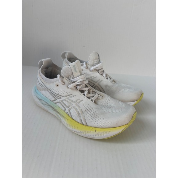 Asics Gel-Nimbus 25 Running Shoes Cushioned Athletic‎ Sneakers White women's 9.5 - Picture 1 of 10